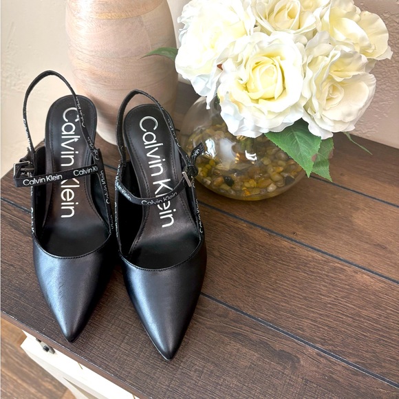 Calvin Klein Women's Black Slingback Heels - Picture 1 of 2